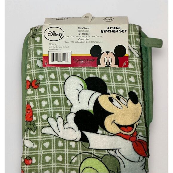 Mickey Mouse & Friends 3 Piece Kitchen Set Dish Towel, Pot Holder, & Oven Mitt - Picture 5 of 10